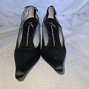 GILISEPPE ZANOTTI DESIGN Black Satin Pumps